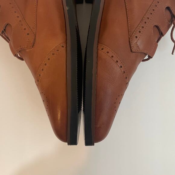 Dr Scholl’s Wingtip Oxford Ankle Bootie Genuine Leather Women's sz 11 Tan - Picture 12 of 15